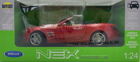 MERCEDES-BENZ SL 500 2012 model metal WELLY 1:24 MERCEDES-BENZ SL 500 2012 model metal WELLY 1:24