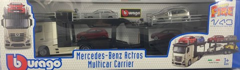 Mercedes ACTROS lora Volkswagen Polo Bburago 1:43 Mercedes ACTROS lora Volkswagen Polo Bburago 1:43