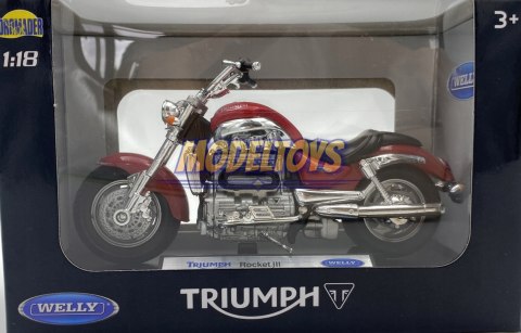 TRIUMPH Rocket III motocykl model 1:18 Welly TRIUMPH Rocket III motocykl model 1:18 Welly