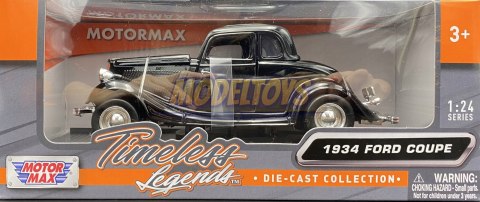 Ford Coupe 1934 Hardtop model 1:24 Motormax 73217 Ford Coupe 1934 Hardtop model 1:24 Motormax 73217