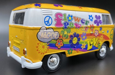 VW Type 2 T1 Flower Power 1:24 Motormax 79575 VW Type 2 T1 Flower Power 1:24 Motormax 79575