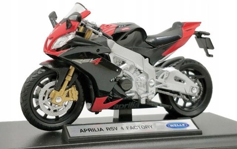APRILIA RSV 4 Factory 1:18 Welly model metalowy APRILIA RSV 4 Factory 1:18 Welly model metalowy