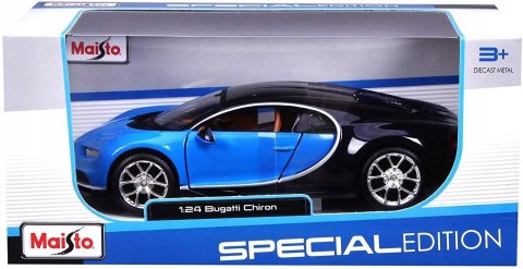 BUGATTI Chiron blue 1:24 model Maisto 31514