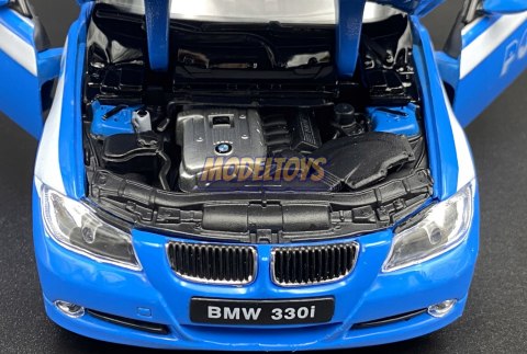 BMW 330i E90 POLIZIA metal model 22465 Welly 1:24