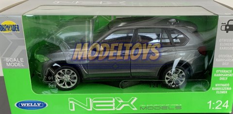 BMW X5 F15 grey samochód model Welly 1:24 BMW X5 F15 grey samochód model Welly 1:24