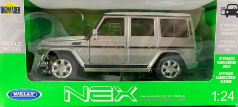 MERCEDES G Class silver samochód model Welly 1:24 MERCEDES G Class silver samochód model Welly 1:24