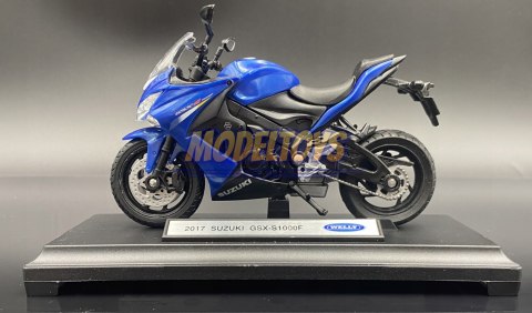SUZUKI GSX-S 1000F 2017 model motocykl 1:18 Welly SUZUKI GSX-S 1000F 2017 model motocykl 1:18 Welly