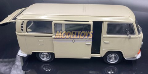 VW Volkswagen T2 1972 beige model 22472 WELLY 1:24 VW Volkswagen T2 1972 beige model 22472 WELLY 1:24