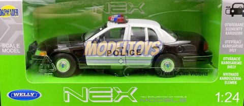 1999 FORD CROWN VICTORIA Police 22082 WELLY 1:24 1999 FORD CROWN VICTORIA Police 22082 WELLY 1:24