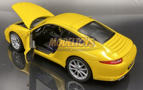 PORSCHE 911 991 Carrera S yellow 24040 WELLY 1:24 PORSCHE 911 991 Carrera S yellow 24040 WELLY 1:24