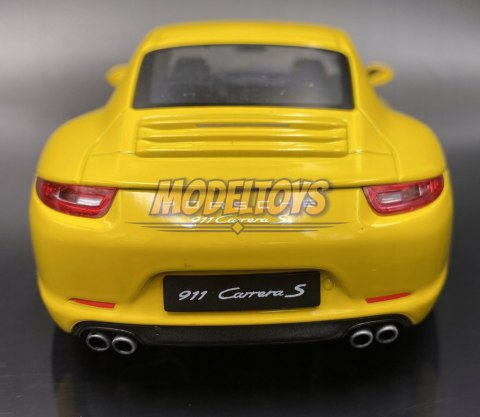 PORSCHE 911 991 Carrera S yellow 24040 WELLY 1:24 PORSCHE 911 991 Carrera S yellow 24040 WELLY 1:24