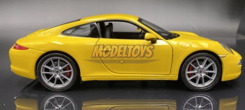 PORSCHE 911 991 Carrera S yellow 24040 WELLY 1:24 PORSCHE 911 991 Carrera S yellow 24040 WELLY 1:24