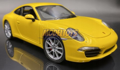 PORSCHE 911 991 Carrera S yellow 24040 WELLY 1:24 PORSCHE 911 991 Carrera S yellow 24040 WELLY 1:24