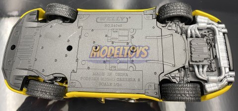 PORSCHE 911 991 Carrera S yellow 24040 WELLY 1:24 PORSCHE 911 991 Carrera S yellow 24040 WELLY 1:24