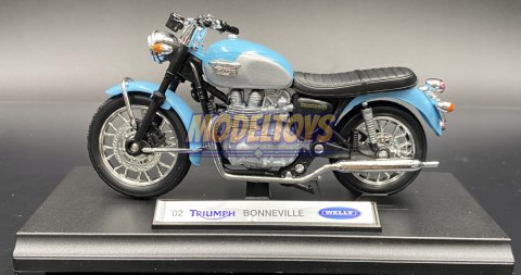 TRIUMPH Bonneville 2002 blue model 1:18 Welly TRIUMPH Bonneville 2002 blue model 1:18 Welly
