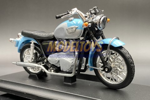 TRIUMPH Bonneville 2002 blue model 1:18 Welly TRIUMPH Bonneville 2002 blue model 1:18 Welly