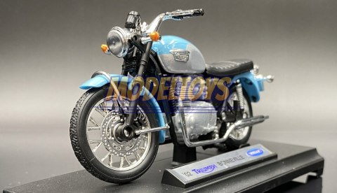 TRIUMPH Bonneville 2002 blue model 1:18 Welly TRIUMPH Bonneville 2002 blue model 1:18 Welly