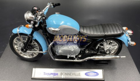 TRIUMPH Bonneville 2002 blue model 1:18 Welly TRIUMPH Bonneville 2002 blue model 1:18 Welly