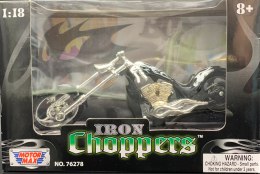 Chopper Iron CUSTOM black white 1:18 Motormax