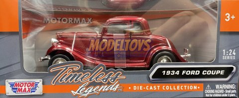 Ford Coupe hardtop 1934 1:24 Motormax 73217 Ford Coupe hardtop 1934 1:24 Motormax 73217