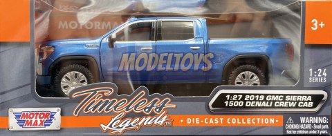 GMC Sierra Denali Crew Cab blue 1:27 Motormax 79362 GMC Sierra Denali Crew Cab blue 1:27 Motormax 79362