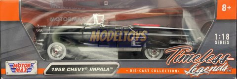 Chevrolet Impala 1958 1:18 black Motormax 73112