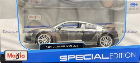 AUDI R8 V10 plus grey 1:24 model Maisto 31513 AUDI R8 V10 plus grey 1:24 model Maisto 31513