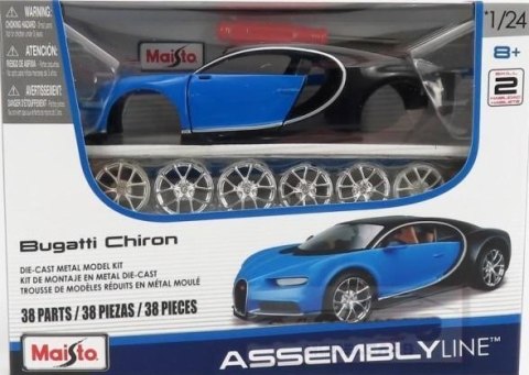 Bugatti Chiron blue 1:24 model do składania Maisto Bugatti Chiron blue 1:24 model do składania Maisto