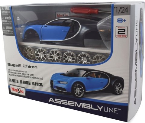 Bugatti Chiron blue 1:24 model do składania Maisto Bugatti Chiron blue 1:24 model do składania Maisto