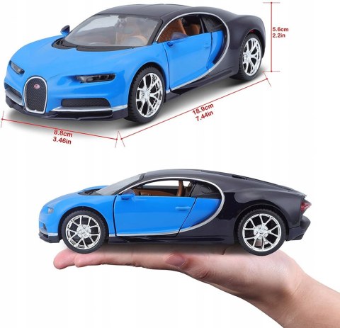 Bugatti Chiron blue 1:24 model do składania Maisto Bugatti Chiron blue 1:24 model do składania Maisto