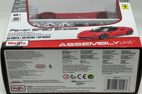 Ferrari SF90 Stradale red 1:24 do składania Maisto Ferrari SF90 Stradale red 1:24 do składania Maisto
