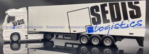 Mercedes Actros naczepa + widlak Bburago 1:43 Mercedes Actros naczepa + widlak Bburago 1:43