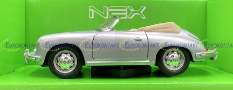 PORSCHE 356B cabrio silver 29390 model WELLY 1:24 PORSCHE 356B cabrio silver 29390 model WELLY 1:24
