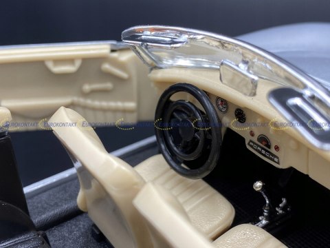 PORSCHE 356B cabrio silver 29390 model WELLY 1:24 PORSCHE 356B cabrio silver 29390 model WELLY 1:24