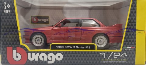 BMW M3 (E30) 1986 1:24 model Bburago 21100 red BMW M3 (E30) 1986 1:24 model Bburago 21100 red