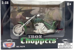 Chopper Iron CUSTOM green black 1:18 Motormax