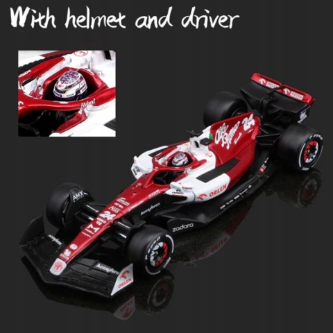 ALFA ROMEO C42 F1 2022 24 Guanyu KASK BBurago 1:43 ALFA ROMEO C42 F1 2022 24 Guanyu KASK BBurago 1:43