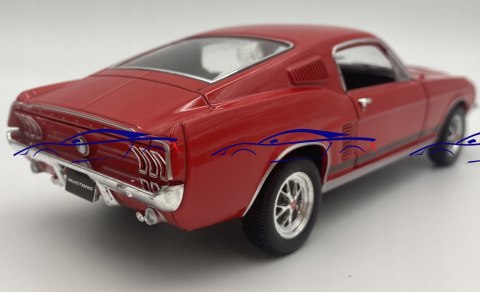 Ford MUSTANG GT 1967 red model 22522 Welly 1:24 Ford MUSTANG GT 1967 red model 22522 Welly 1:24