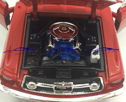 Ford MUSTANG GT 1967 red model 22522 Welly 1:24 Ford MUSTANG GT 1967 red model 22522 Welly 1:24