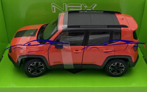 JEEP Renegade red model 24071 Welly 1:24 JEEP Renegade red model 24071 Welly 1:24