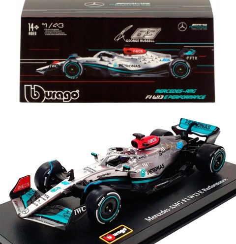 Bolid F1 Mercedes W13 63 Russell KASK BBurago 1:43 Bolid F1 Mercedes W13 63 Russell KASK BBurago 1:43