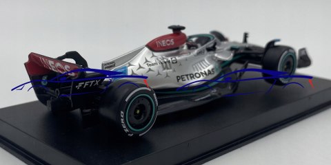 Bolid F1 Mercedes W13 63 Russell KASK BBurago 1:43 Bolid F1 Mercedes W13 63 Russell KASK BBurago 1:43