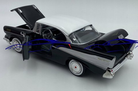 Chevrolet Bel Air 1957 1:24 black Motormax 73228 Chevrolet Bel Air 1957 1:24 black Motormax 73228