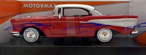 Chevrolet Bel Air 1957 1:24 red Motormax 73228 Chevrolet Bel Air 1957 1:24 red Motormax 73228