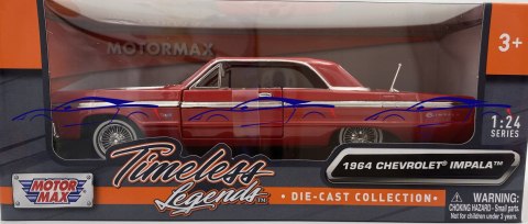 Chevrolet Impala red 1964 1:24 Motormax 73259 Chevrolet Impala red 1964 1:24 Motormax 73259