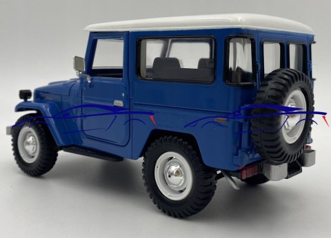 Toyota FJ 40 Hard Top 1:24 blue Motormax 79323 Toyota FJ 40 Hard Top 1:24 blue Motormax 79323