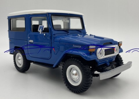 Toyota FJ 40 Hard Top 1:24 blue Motormax 79323 Toyota FJ 40 Hard Top 1:24 blue Motormax 79323