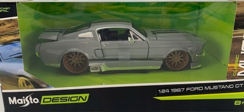 Ford MUSTANG GT 1967 1:24 grey model Maisto 31094 Ford MUSTANG GT 1967 1:24 grey model Maisto 31094
