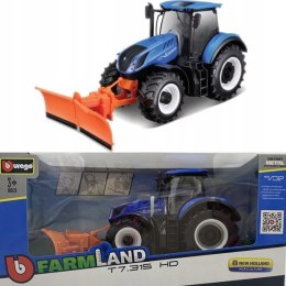 Ciągnik New Holland T7 z pługiem 1:32 BBURAGO