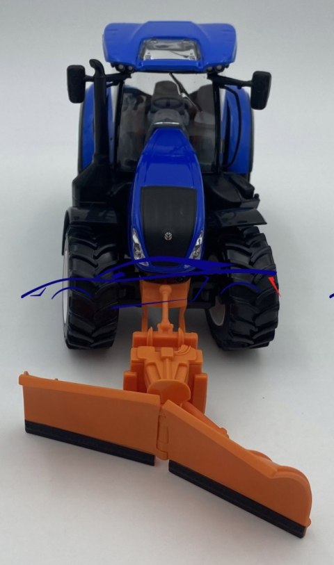 Ciągnik New Holland T7 z pługiem 1:32 BBURAGO